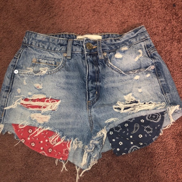 Fourth of july jean shorts Clearance